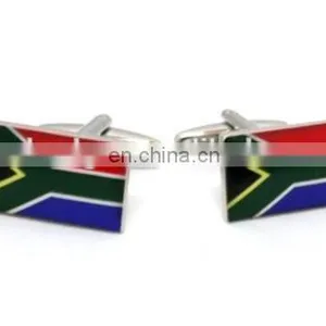 Wholesale Hot Selling Novelty Cufflinks , Classic Cufflinks,, SOUTH AFRICA Flag Cufflinks, Custom Make Country Flag Cufflink thumbnail-1