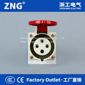 Supplying Panel Mount Industrial Socket 16A 4Pin, 380V Surface Mount Industrial Socket 16A 3P+PE thumbnail-1