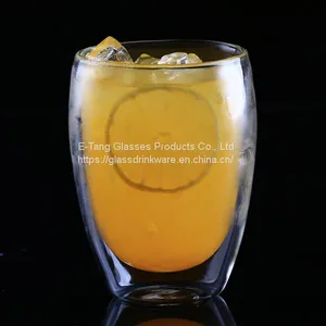 2018 Hot Selling Reusable Heat Resistant Clear Double Wall Glass Coffee Cup thumbnail-2