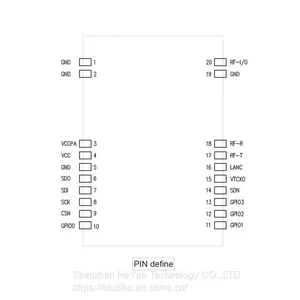 S2-LP Narrowband PA RF Moudule , 30DBM ,868Mhz,915Mhz, VCXO, SPI, High Quality thumbnail-3