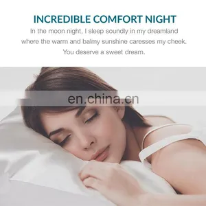 High Quality White 100% Polyester Home Silky Smooth Queen Satin Pillowcase thumbnail-7