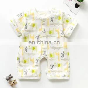 2018 Fashion Organic Baby Body Suit Children's Short Sleeve Toddlers Rompers thumbnail-6