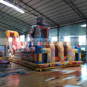 Giant Robot Inflatable Jump and Slide Bouncer ,Inflatable Large Slide For Commercial Event thumbnail-4