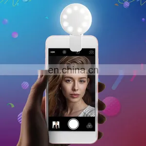 New Design USB Rechargeable Portable Mini Selfie Ring Light Clip-on Mobile Phone LED Flash Fill Light thumbnail-4