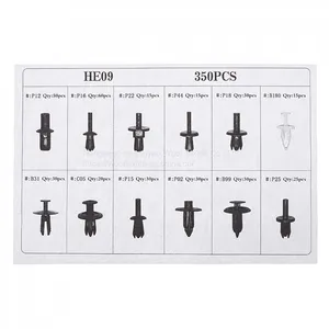 HE09 350PCS Black Car Universal Bumper Fixed Clamp Push Type Fasteners thumbnail-2