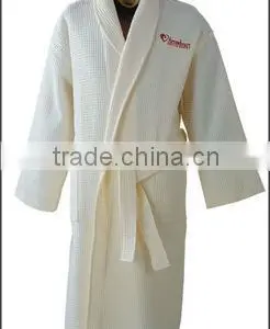 Waffle Cotton Bath Robe thumbnail-1