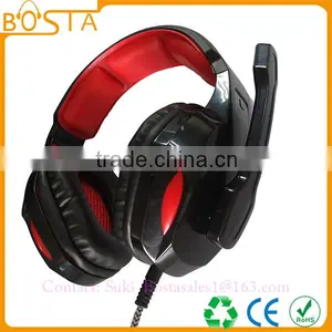 USB Comfortable China Wholesale LED Gaming Headsets With Stick Mic and 3.5mm Jack thumbnail-1