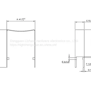 Pq4040 Clamp, Pq4040 High Frequency Transformer Bracket, Phosphor Copper Material, Surface Tin Plating, Fast Delivery. thumbnail-2