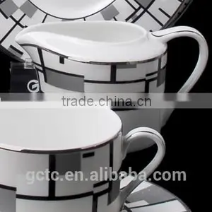 Bone China 15pcs Tea Set With Geometric Figure thumbnail-4