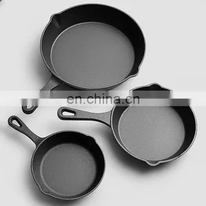 Meat Cookware Super Induction Heavy Duty Healthy Egg Cast Iron Non Stick Frying Pan thumbnail-1