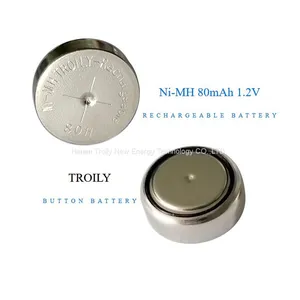 TROILY 1.2V40mAh NIMH Button Rechargeable Battery for LED Solar Auto Tail Light thumbnail-2