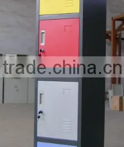 (DL-SL1) 4 Different Colours Doors Steel Locker Supplier /4 Door Clothing Steel Locker/wardrobe thumbnail-1