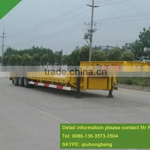 50T Low Bed Semi Trailer 3 Axle Low Bed Semi Trailer 0086-13635733504 thumbnail-1