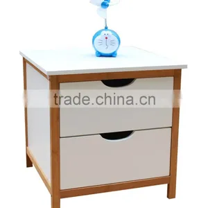 Simple Style Nightstand With 2 Drawer thumbnail-1