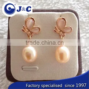 Fashion Real Nature White Pearl Earring,pearl Eardrop,black Ear Nail,black Ear Nail thumbnail-1