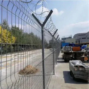 3D Curved Security Wire Mesh for Industrial Compound Walls - 2.0mm Wire, PVC Coated Option thumbnail-1