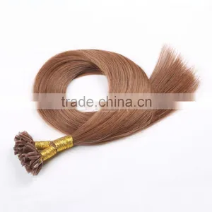 Wholesale Flat/v/i/u/nail Tip Human Hair Raw Nail Hair Extension Unprocessed Virgin Supplier's Choice thumbnail-3