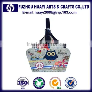 2016 New Lifting Yoke Colorful Foldable PU Magazine Storage Basket thumbnail-6