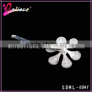 Cheap Hair Brush Metal Pins Wholesale Hair Pins, Silver Flower Pins for Kids Girls thumbnail-3