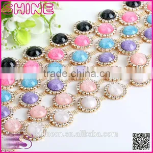 In Stock High Quality Diy Cup Chain YIWU Wholesale Round Rhinestone Cup Chain Shining Loose Rhinestone Chain thumbnail-1
