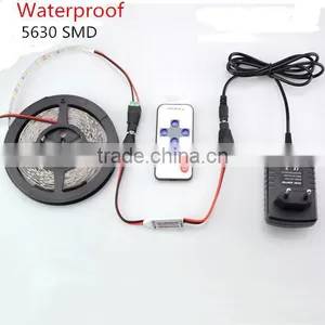 5630 Led Strip Light Waterproof 5M 300 Led Fleible String Light + 3A Power + 10key RF Remote Control Indoor Home Decoration thumbnail-1