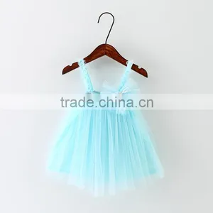 First Option Aqua Blue Halter Tutu High Low Tutu Dress Girls Kids Child Toddler Elsa Inspired Dress Tutu Dress Frozen Long Skirt thumbnail-1