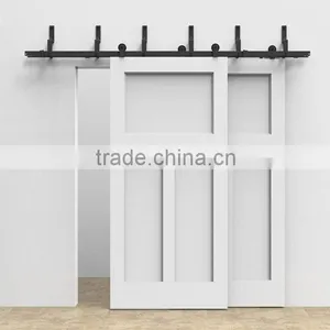 6/6.6ft Bypass Sliding Barn Door Closet Door Interior Sliding Door Hardware thumbnail-2