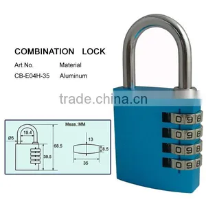 New Aluminum Padlock Digital Combination Lock Handbag Combination Locks thumbnail-1