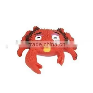 Latex Cartoon Animal Pet Toys Soft Squeaky Latex Pet Toy for Dogs Crab Shape thumbnail-1
