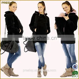 Customized Baby Laoding Fleece Hoodie Baby Carrier Fleece Hoodie Cover Baby Wearing Hoody, 3 in 1 Function Hoodie Jacket thumbnail-2