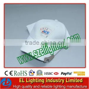 EL Light up Caps White Baseball Caps Accept Paypal thumbnail-1