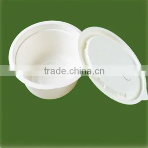 100% Sugarcane 500ML Bagasse Biodegradable Bowl With Cover thumbnail-1