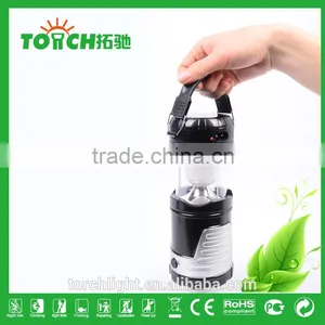 New Product Promotion Solar Rechargeable LED Lantern Flashlight Camping Light With 3w Flashlight Outdoor Camping Lamp thumbnail-1