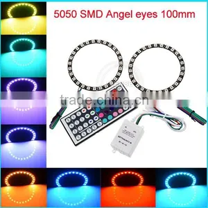 Most Popular Products 5050 Smd 100mm DC12V Black PCB Full Circle Led Angel Eyes Color Change for Toyota thumbnail-1