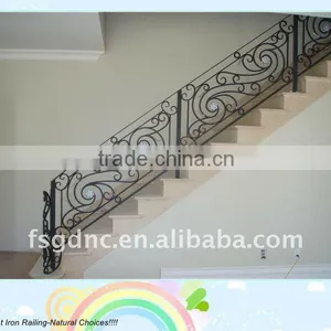 Industrial Safe Wrought Iron Staircase Railing thumbnail-1