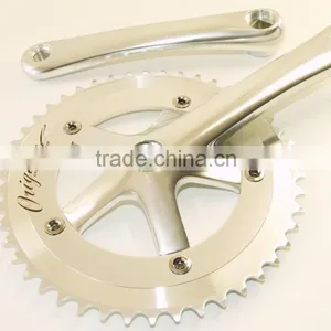Silver Single Speed Crankset Alloy Chainwheel Single Speed Bike Chain Wheel Cranks thumbnail-1