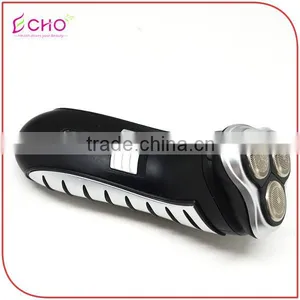 Electric Rechargeable Black Rotary Men's Shaver With Triple Head thumbnail-3