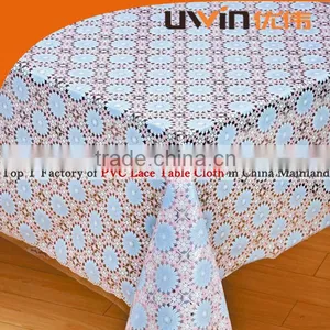 Decorative Plastic Tablecloths in Roll Pvc Lace Table Cloth thumbnail-1