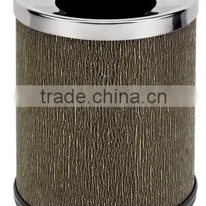 New Fancy Design Trash Can Stainless Steel And Leather Material thumbnail-3