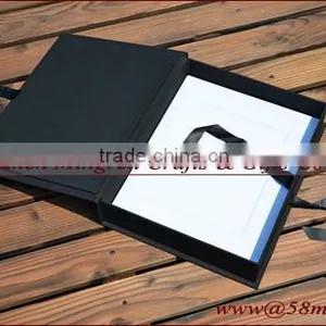 Ribbon Fabric Linen Photo Album Storage Gift Box thumbnail-2