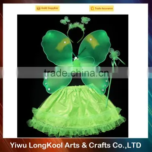 Party Promotion Girls Princess Fairy Wings Set With Wand Tutu Dress Fairy Wings Costume thumbnail-2