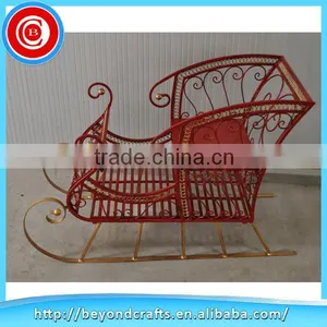 Hot Selling Sturdy Outdoor Decor Metal Christmas Sleigh thumbnail-1