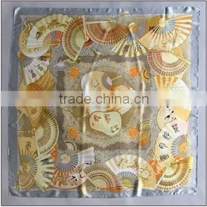 100% Silk Big Square Scarf With Elegant Design thumbnail-3