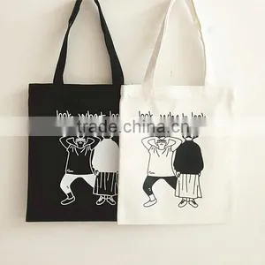 Custom Logo Tote Canvas Bag for Shopping Shoulder Bag for Fashionable Women thumbnail-1