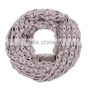 Wholesale Knited Loop Scarf Grey Crochet Loop Scarf Wholesale Knit Infinity Scraf 2015 thumbnail-1