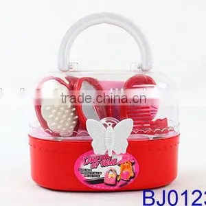 Fashion Kids Toy Pink Plastic Led Beauty Case and Tiara Crown thumbnail-5