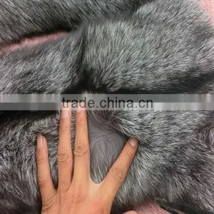 Silver Color Animal Skin Fox Fur Pelts Genuine Silver Fox Fur Skin thumbnail-6