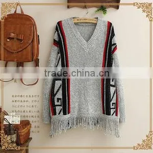 Geometric Lace Jacquard Tassel Loose Set of Head thumbnail-2