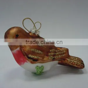 Hanging Glass Ornaments - Glass Bird Ornament thumbnail-1