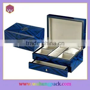 Unfinished Wood Jewelry Boxes , Custom Small Jewelry Box Drawer Handles thumbnail-1